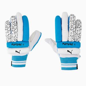 PUMA Future 20.6 Cricket Batting Gloves, Ethereal Blue-Puma Black-Silver, extralarge-IND