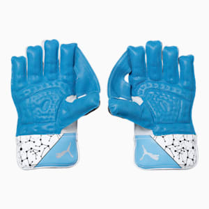 PUMA Future 20.2 Cricket Wicket Keeping Gloves, Ethereal Blue-Puma Black-Silver, extralarge-IND