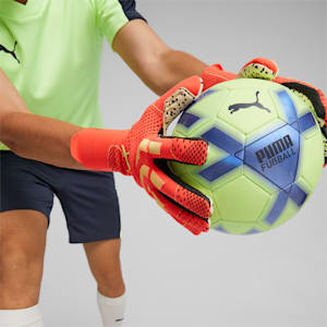 FUTURE:ONE Grip 1 NC Soccer Goalkeeper Gloves, Fiery Coral-Fizzy Light