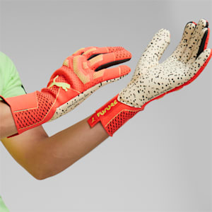 FUTURE:ONE Grip 1 NC Soccer Goalkeeper Gloves, Fiery Coral-Fizzy Light