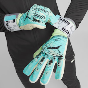ULTRA Ultimate 1 Negative Cut Football Goalkeeper's Gloves, Electric Peppermint-Fast Yellow