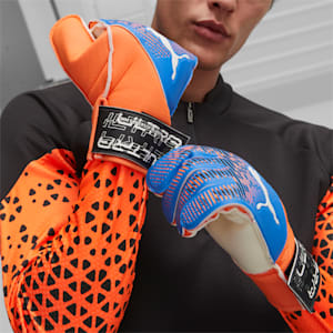 ULTRA Grip 4 RC Goalkeeper Gloves, Ultra Orange-Blue Glimmer, extralarge