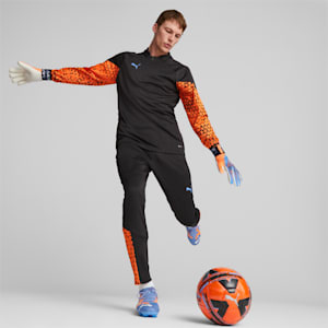 ユニセックス サッカー ウルトラ グリップ 1 ハイブリッド ゴールキーパー グローブ, Ultra Orange-Blue Glimmer