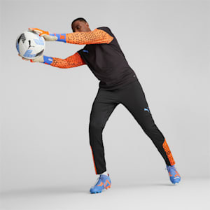 FUTURE Ultimate Negative Cut Men's Soccer Goalkeeper Gloves, Ultra Orange-Blue Glimmer, extralarge