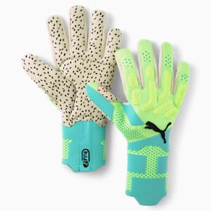 FUTURE Ultimate Negative Cut Men's Soccer Goalkeeper Gloves, Electric Peppermint-Fast Yellow, extralarge