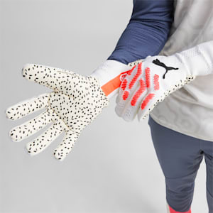 FUTURE Ultimate Negative Cut Men's Soccer Goalkeeper Gloves, PUMA White-Fire Orchid, extralarge