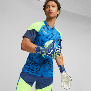 FUTURE Ultimate Negative Cut Men's Soccer Goalkeeper Gloves, Persian Blue-Pro Green, extralarge
