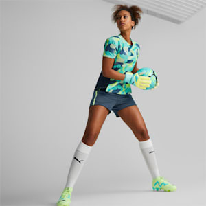 FUTURE Match Negative Cut Soccer Goalkeeper Gloves, Electric Peppermint-Fast Yellow