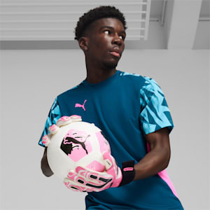 ULTRA Ultimate Hybrid Men's Goalkeeper Gloves, Poison Pink-PUMA White-PUMA Black, extralarge