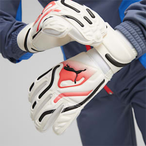 ULTRA Pro RC Youth Goalkeeper Gloves, PUMA White-Ultra Blue-Fire Orchid, extralarge-IND