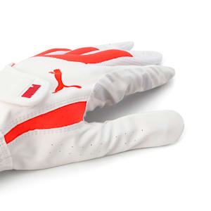 メンズ ゴルフ PWR グリップ グローブ 左手, Bright White-PUMA Red