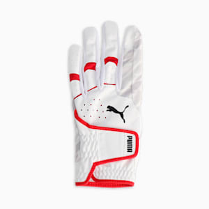 メンズ ゴルフ パワー グリップ グローブ 左手用, Bright White-PUMA Red, extralarge-JPN