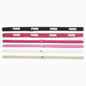 ウィメンズ トレーニング AT スポーツバンド 6本, PUMA Black-Garnet Rose-Fast Pink-PUMA White-Putty, extralarge-JPN