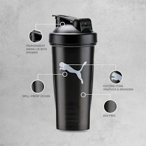 Shaker Training Water Bottle 600 ml, Puma Black, extralarge-IND