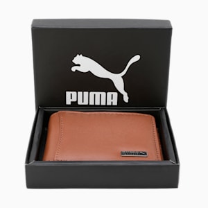 PUMA Metal Logo Unisex Wallet, Tan-Metal Cat, extralarge-IND