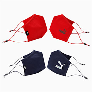 PUMA Adjustable Face Mask Set of Two, High Risk Red-Peacoat