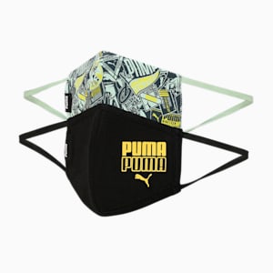 PUMA Youth Face Mask II, Mist Green-Puma Black, extralarge-IND