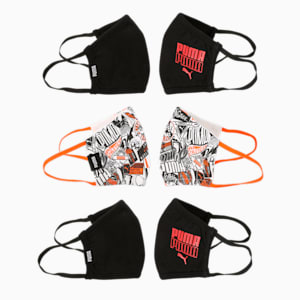 PUMA Youth Face Mask II, Firecracker-Puma Black, extralarge-IND