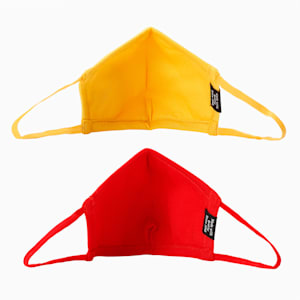 PUMA Kids Face Mask II, Spectra Yellow-High Risk Red, extralarge-IND