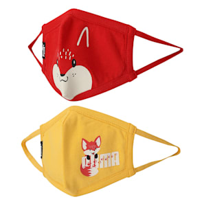 PUMA Kids Face Mask II, Spectra Yellow-High Risk Red, extralarge-IND