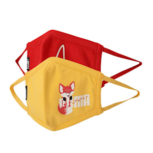 PUMA Kids Face Mask II, Spectra Yellow-High Risk Red, extralarge-IND