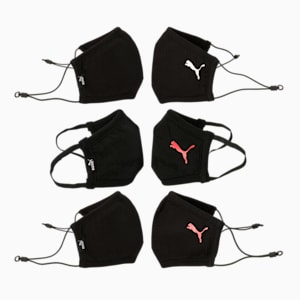 Styl. Face Mask mix Pack of 3, Puma Black, extralarge-IND