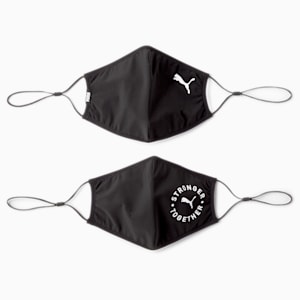 Masque pour le visage PUMA (ensemble de 2), Puma Black-Cat stronger together, extralarge