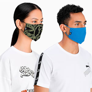 PUMA Camo Face Mask Pack of 2, French Blue-Burnt Olive-camo, extralarge-IND
