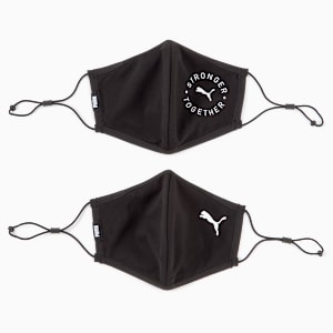 PUMA Face Mask 3.0 (Set of 2), Puma Black-Cat stronger together, extralarge