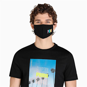 PUMA SWxP Face Mask Pack of 2, PUMA Black-Nitro Blue-AOP, extralarge-IND