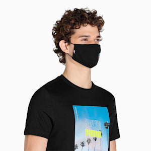 PUMA SWxP Face Mask Pack of 2, PUMA Black-Nitro Blue-AOP, extralarge-IND