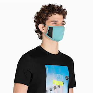 PUMA SWxP Face Mask Pack of 2, PUMA Black-Nitro Blue-AOP, extralarge-IND