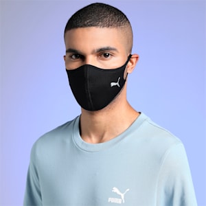 PUMA Running Face Mask Pack of 2, PUMA Black-PUMA White, extralarge-IND