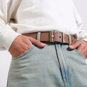 Classic Belt, Chestnut Brown-brass light, extralarge-IND