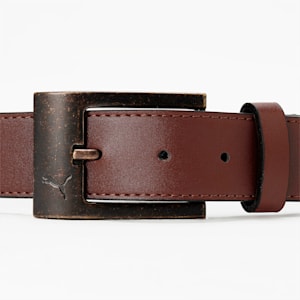 PUMA Stylised Belt, Chestnut Brown-Brass Dark, extralarge-IND