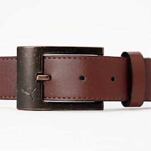 Stylised Belt, Chestnut Brown-Brass Dark