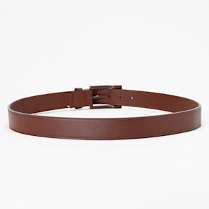 Stylised Belt, Chestnut Brown-Brass Dark