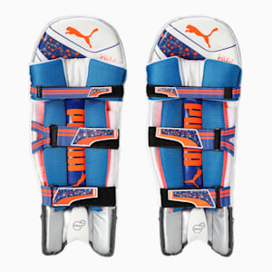 PUMA One Cricket Batting Pads, Neon Citrus-Bluemazing, extralarge-IND