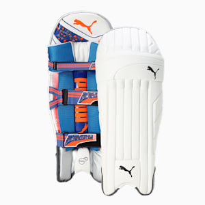 PUMA One Cricket Batting Pads, Neon Citrus-Bluemazing, extralarge-IND