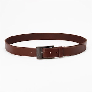 Stylised Leather Belt, Tan, extralarge-IND