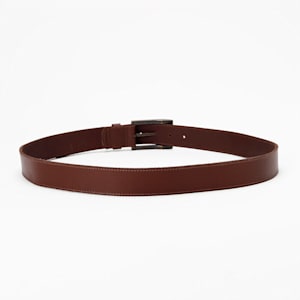 Stylised Leather Belt, Tan