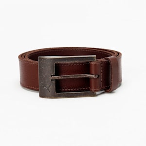 Stylised Leather Belt, Tan