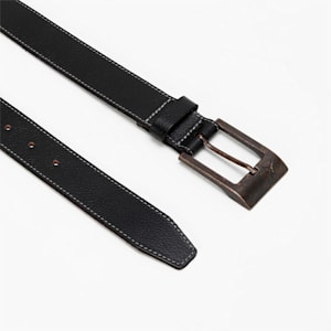 Stylised Leather Belt, PUMA Black