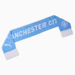 Manchester City ftblESSENTIALS Scarf, Team Light Blue-PUMA White, extralarge