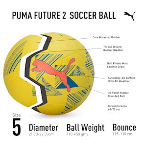 PUMA Future 2 Football, Yellow Alert-PUMA Team Royal-Ultra Orange, extralarge-IND