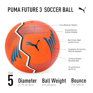 PUMA Future 3 Football, Ultra Orange-PUMA Team Royal-PUMA Black, extralarge-IND