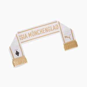 Borussia Mönchengladbach Essentials Scarf, PUMA White-Matte Puma Gold, extralarge