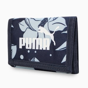PUMA Phase Printed Unisex Tri-Fold Wallet, PUMA Navy-Flower AOP, extralarge-IND