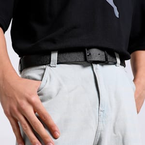 KNIT Leather Belt, PUMA Black-Tan, extralarge-IND