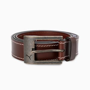 ULTIMO Leather Belt, Chocolate, extralarge-IND